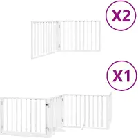 Syfax Barrière pour chien porte pliable 8panneaux blanc bois peuplier
