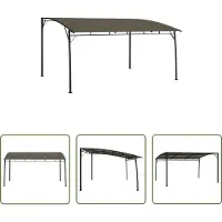 The Living Store - Store de jardin 4 x 3 x 2,55 m, taupe