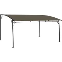 Syfax Auvent pare-soleil de jardin 4x3x2,55 m Taupe