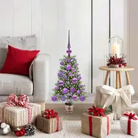 vidaXL Arbre de Noël design avec 150 LEDs avec support Vert 65 cm PE - Sapins de Noël artificiels 2025 Nouveau6744809 2parcel