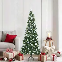 vidaXL Design Arbre de Noël artificiel angulaire Vert 180 cm PVC et métal 2025NEU5567186