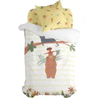 Happy Friday Housse de couette Mr Fox Jungle life Coloré Matelas simple 2 pièces