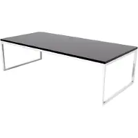 AEA Table basse noire innovante Meubles de bureau Plateau de table en bois Table basse