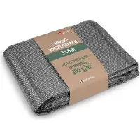Moritz Tapis d'auvent gris foncé 250x350 cm [300g/m² PP] résistant aux intempéries Tapis de camping Outdoor Tapis de sol pour caravane Camping-car respirant léger résistant aux UV lavable