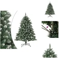 vidaXL Sapin de Noël artificiel avec support 150 cm PVC - Sapins de Noël