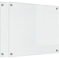 Syfax Crédence de cuisine 2 pcs Transparent 70 x 60 cm verre trempé