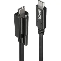 Lindy 41908 USB 3.1 verschraubbares Kabel Typ C/C USB-IF M/M 1m