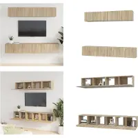 vidaXL 5 pcs. Armoire TV Set Chêne Sonoma Bois composite - Ensemble d'armoires TV - Ensemble d'armoires TV - Armoire TV - Support TV