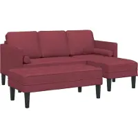 vidaXL canapé 2 places avec coussins bordeaux, Canapés-lits DesignMeubles Nouveau