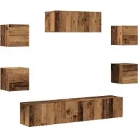 Prolenta Maison Exclusive - Ensemble de 5 pièces d'armoire TV murale en bois ancien