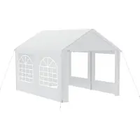 JOIEYOU Pavillon Tente de réception 3x4 m avec parois latérales amovibles Imperméable Stable Résistant à l'hiver Protection solaire Pavillon de jardin Tente de réception Tente de jardin, Blanc