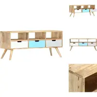 vidaXL Armoire TV 110×35×48 cm bois massif mangue - Meuble TV