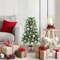 vidaXL Best Möbel Sapin de Noël avec 150 LED avec support Vert 90 cm PE - Sapins de Noël artificiels CL5982983 2parcel