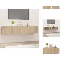 vidaXL Armoires TV 2 pcs. chêne Sonoma 80x30x30 cm Bois composite - Meubles TV