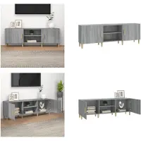 vidaXL Armoire TV Gris Sonoma 150x30x50 cm Bois composite - Armoire TV - Meubles TV - Support TV