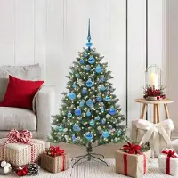 vidaXL Meuble Arbre de Noël artificiel avec 150 LED Vert 85 x 85 x 120 cm - 7929031