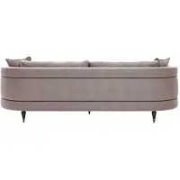 Xl Moebel Gmbh Canapé en tissu 4 places Canapé rembourré 4 places Gris Design moderne