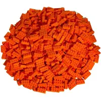 LEGO 100 pièces pierres 2x4, orange