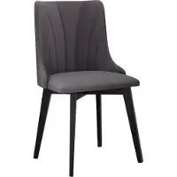 Mirjan 24 Chaise de salle à manger rembourrée AFTON 10 - noir / anthracite
