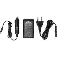 VHBW Chargeur De Batterie Compatible Avec Panasonic Dmw-Bcf10, Dmw-Bcf10e Caméra, Dslr, Action-Cam + Adaptateur Allume-Cigare