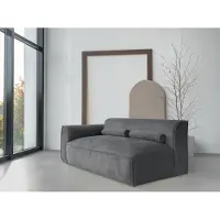 Miuform Flex Felix - Elément d'assise 2 places pour canapés modulaires Accoudoir GAUCHE - 172x96cm - Gris Foncé - Canapé modulable