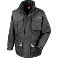 Result WORK-GUARD R301X | Sabre Long Coat Jacket - Couleur : Noir - Taille : XXL