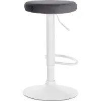 CLP Tabouret de bar Ponte - velours, structure blanche - Gris anthracite