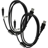 VHBW 2x Câble de données USB compatible avec Panasonic Lumix DMC-FT4, DMC-FT5, DMC-FX07, DMC-FX01 appareil photo - Cordon adaptateur, 14,5 cm