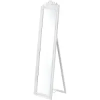 En.casa Miroir sur pied 'Arezzo' 160x40 cm rectangulaire basculant blanc