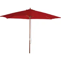 Mendler Parasol en bois, parasol de jardin Florida, parasol de marché, 3m bordeaux