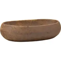 Syfax Vasque à poser marron ovale 59x40x15 cm céramique