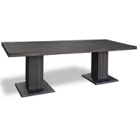 Casa Padrino Table de salle à manger de luxe en bois massif - Différentes tailles et couleurs - Table de cuisine en chêne avec pieds en acier - Meubles de salle à manger