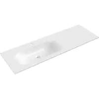 Mexen Vela lavabo à encastrer dans le plan de travail à gauche 141 x 46,5 cm, blanc brillant - 25231400L