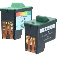 VHBW 2x cartouches rechargée pour Lexmark z514, z515, z516, z517, z601, z602, z603, Z520, Z600, Z604 imprimante - Set noir, CMY