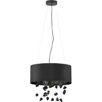 Eglo Lampe suspendue noire Escuela avec capuche - Ø 53cm