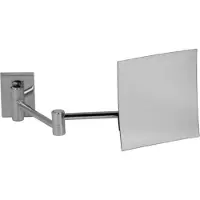 Casa Padrino Miroir cosmétique de luxe Argent 15 x 38 x H. 17 cm - Miroir mural cosmétique réglable - Miroir de maquillage de salle de bain - Accessoires de salle de bain - Qualité de luxe - Italy