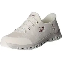 SKECHERS pour femme. 104557 Slip-Ins Glide Step Vibey pantoufles blanc cassé (40), Plat, Lacets, Casuel