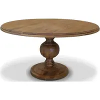 Casa Padrino Table de cuisine en bois massif - Diverses tailles et couleurs - Table de salle à manger ronde en chêne rustique - Meubles de salle à manger