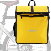 Wiltec Sacoche étanche pour porte-bagages jaune – capacité de 22 L – en PVC – pour vélos et vélos électriques – Sac de bicyclette – Cyclisme, courses, excursions