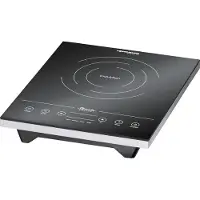 Rommelsbacher CT 2010/IN : plaque de cuisson simple en vitrocéramique à induction, 2000 watts, acier inoxydable
