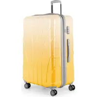 Suitline - Valise de voyage grande extensible, valise XL 4 roulettes, valise à roulettes coque rigide, trolley Hardcase Check-In Bagages 20-23 kg, sangle 158 cm, TSA,Safari Sunrise