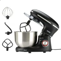 Bourgini Kitchen Chef Plus - Robot de cuisine XL - Bol de 6,2 L - Robot ménager - 3 accessoires - Mixeur de cuisine - Pétrissage de 1,2 kg de pâte à pizza/à pain