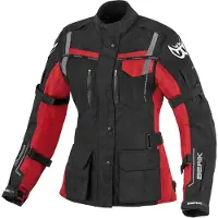 Berik Veste textile imperméable Torino pour femme, noir/rouge, 40