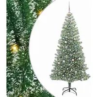 Syfax Arbre de Noël artificiel floconné de neige avec lumière LED
