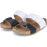 Iesse Schuh Haflinger Mules femme ANDREA Noir Blanc Cuir lisse Taille : 41