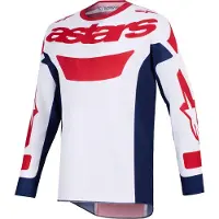 Alpinestars Maillot RACER RIWAY, (blanc/bleu/rouge, taille M)