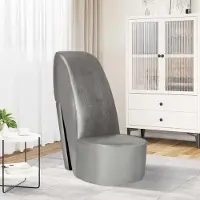 Prolenta Maison Exclusive - Chaise en forme de talon aiguille, simili cuir argenté