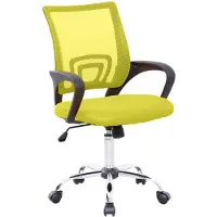SVITA CYDNEY Chaise de bureau Enfants Adolescents Chaise pivotante Tissu Chaise de bureau jaune