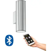 Eglo RIGA Applique murale acier inoxydable/ (800 lm, GU10, IP44)
