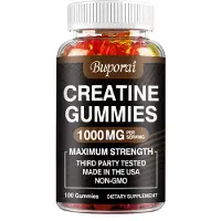Buporai Creatine Gummies (100 gommes) Complément alimentaire, endurance et énergie, muscle, force, puissance